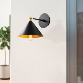 Opviq Berceste - 185BLACK-A Lámpara de pared negra